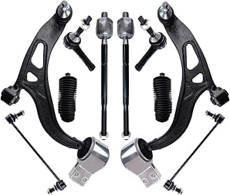 Suspension Kit Front Lower Control Arms w/Ball Joints Bushings Tie Rod Sway Bar Link Bellows Replacement for 2011-2017 Ford Explorer 2013-2015 Ford Police Interceptor Utility -10pcs Set