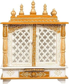 Kamdhenu Art and Craft Wooden Temple/Home Temple/Pooja Mandir/Pooja Mandap/Temple for Home (Rojali60 Cm)