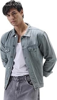 Men's Regular Fit Washed Full Sleeve Denim Jacket