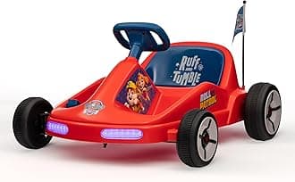 - Paw Patrol 12V Electric Go Kart for Kids, Electric Ride-On Toy with Lights, Seat Belt, Ages 3-6, Durable PVC and Iron Construction, Rechargeable Battery, Outdoor and Indoor Fun