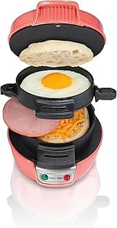 Breakfast Sandwich Maker, Single, Coral