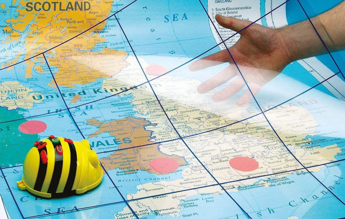 und Blue-Bot transparent grid film