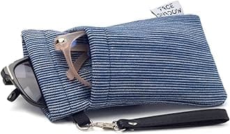 Double Glasses Case Soft Eyeglass Case For Women Men Squeeze Top Sunglasses Case With Cleaning Cloth