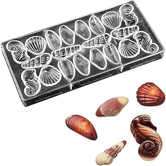 - Polycarbonate Chocolate Mold DIY Handmade Chocolate Candy Mould Pastry Tools Bakeware 5 style shells (19278)