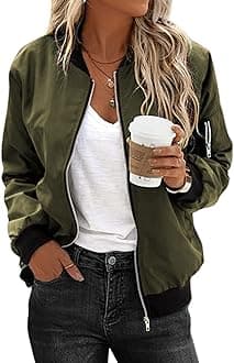 Zeagoo Women's Classic Quilted Jacket Short Bomber Jacket Coat