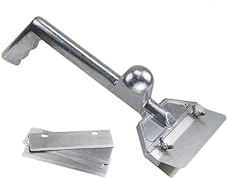 LRui Grill Scraper Heavy Duty Griddle Scraper Set with 5 Replacement Blades Flat Top Grill Accessories Griddle Cleaning Kit,for Outdoor Grill Cleaning