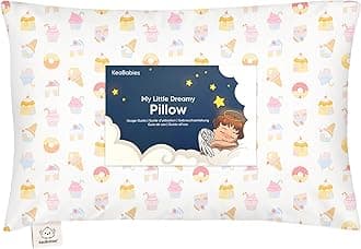 KeaBabies Organic Cotton Toddler Pillow, 13x18 Inch, Plush, Rectangular, Washable, Breathable, Love Theme, Sweetopia