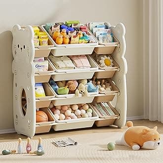 Toy Organizers and Storage Bins,Kids Storage Organizer,Toy Organizer Rack, Multipurpose Storage For Bedroom Playroom Nursery Kindergarten