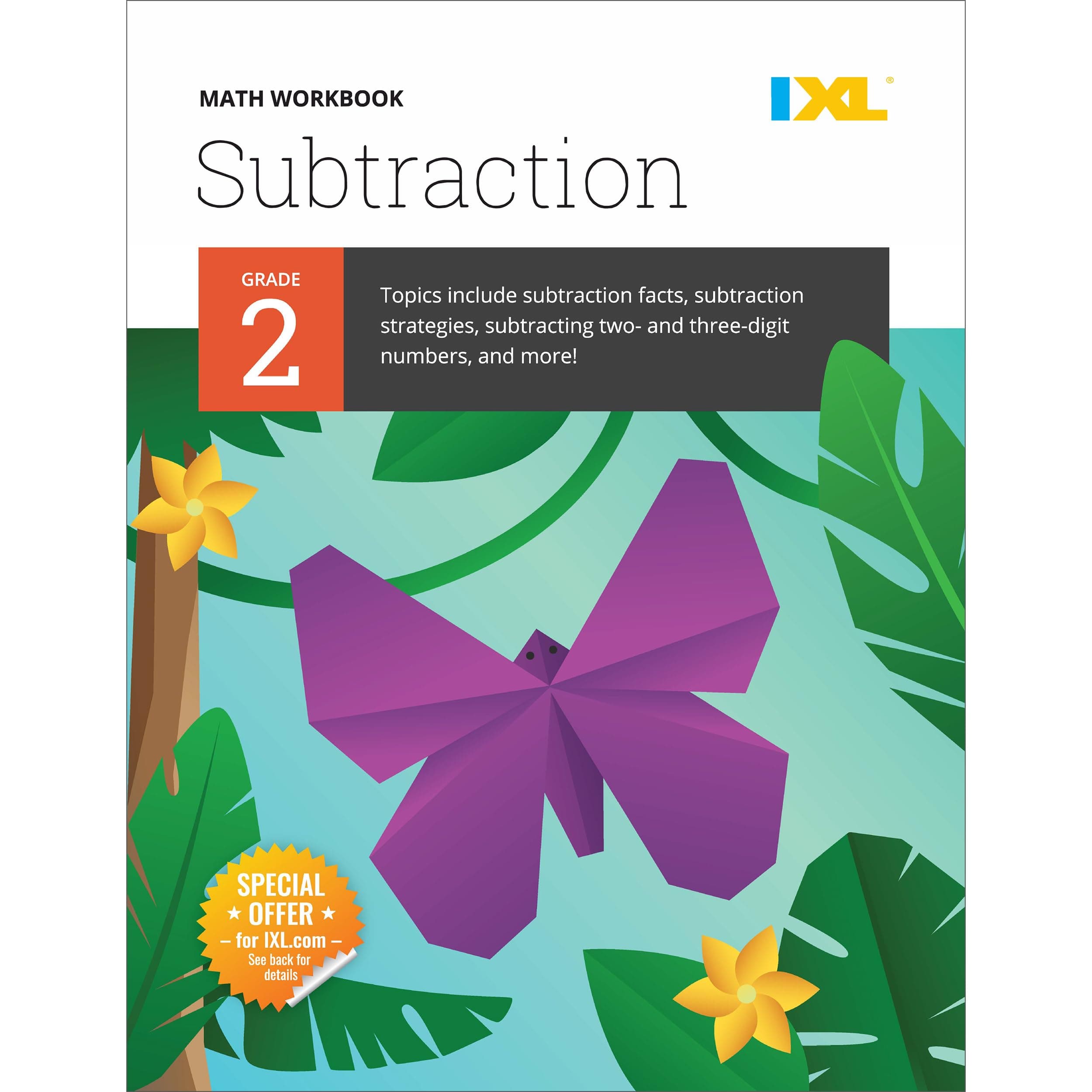 Subtraction Math Workbook - Grade 2