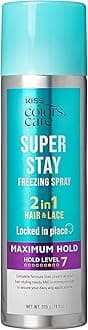 KISS COLORS & CARE Maximum Hold 2-in-1 Super Stay Freezing Spray, 11.1 oz. - Daily Hair Styling, Safe on Skin & Hair, Easy Wash Out, Humidity Resistant, Sweat Resistant, Spring Floral Scent