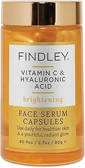 Findley Brightening Face Serum with Vitamin C & Hyaluronic Acid | Hydrating & Radiance Boosting | Improves Skin’s Appearance (60 pcs, 2.7oz)