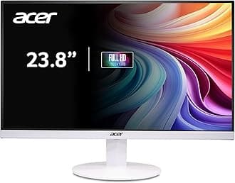 Acer SB240Y G0wi 23.8" IPS Full HD Ultra-Slim Edge-to-Edge Gaming Office Monitor | Adaptive-Sync Support (FreeSync Compatible) | Up to 120Hz Refresh | 1ms (VRB) | Tilt | HDMI & VGA Ports | White