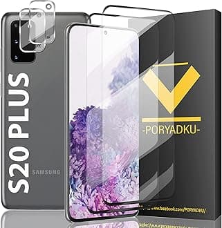 Tempered Glass For Galaxy S20+ / S20 Plus Screen Protector 2 Pcs [6.7 Inch]+ Transparent HD Camera Lens Protector 2 Pack, 9H hardness, Ultrasonic Fingerprint Support, HD Clear