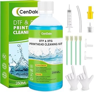 DTF Cleaning Kit - 250ML DTF Printer Cleaning Solution, Universal Print Head Cleaner Kit for Any DTF & DTG Printers, Print Head DTF Cleaning Solution for Epson ET8550 L1800 XP600 Ink Printer