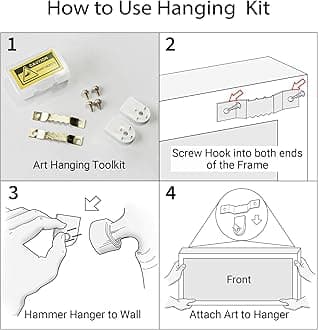 SIGNFORD Large Framed Canvas Print Wall Art Abstract Illustration of Horses in Neutral Tones Illustrations Modern Art Calm Warm for Living Room, Bedroom, Office - 60"x20"