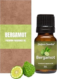 Jaipur Candles Fragrance Oil | 15 ml | Aroma Oil for Home Fragrance | Best for Aromatherapy | Use in Diffusers, Candles, Air Fresheners (15ML, Bergamot)