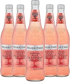 Fever Tree Sparkling Pink Grapefruit Soda - Premium Quality Mixer and Soda - Refreshing Beverage for Cocktails & Mocktails 500ml Bottle