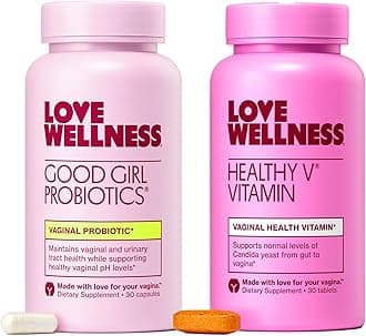Good Girl Probiotics and Healthy V Vitamin | Womens Wellness Duo | Womens Probiotics Supplements for pH Balance and Vaginal Health