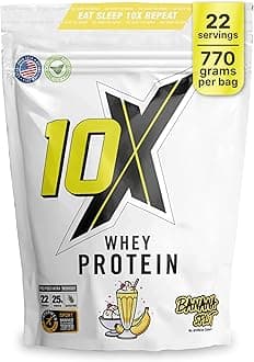 Whey Protein Powder - Banana Split, 770g (22 Servings), Low-Calorie, Gluten-Free & Vegetarian, Fast Absorption for Muscle Recovery, Ideal for Weight Loss & Training