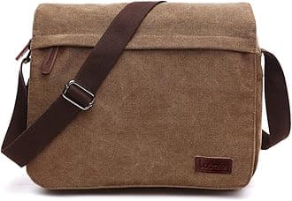 LOSMILE Men's Messenger Bag, Canvas Shoulder Bags, 13.3" Laptop Bags for Work and School,Cross-Body Bags.