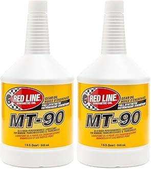 Red Line 50304 MT-90 75W-90 GL-4 Manual Transmission and Transaxle Lubricant (MTL) - 1 Quart (2 Pack)