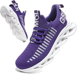 Jakcuz Ladies Ultra Lightweight Breathable Fashion Sneakers Slip on Shopping Casual Gym Travel Walking Shoes for Women