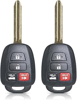MechanMagic Key Fob Remote Replacement Fits for Toyota Corolla 2014-2019/Camry 2014-2017/Tacoma 2016-2018 HYQ12BDM Keyless Entry Remote Control HYQ12BEL 89070-02880 H Chip(Pack of 2)