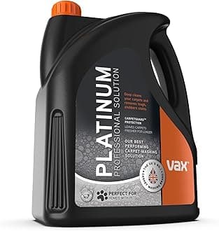 Platinum Professional 4L Carpet Cleaner Solution, Stain Remover Shampoo, Rose Burst Scent, Neutralises Pet Odours, 1-9-142060, Charcoal