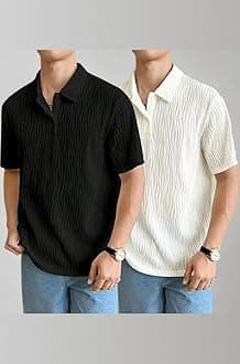 - Cotton T-Shirt for Men – Soft Breathable Fabric | Regular Fit Half Sleeve Collar Tee for Summer Casual Wear (Available in Plus Size)