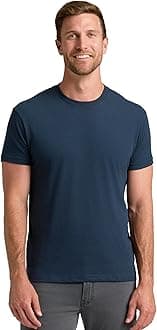 True Classic Mens T-Shirts - Short Sleeve Crew Neck Plain Novelty T Shirt for Men, Pack of 1, Navy, XL
