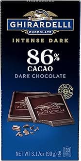 INTENSE DARK Chocolate Bar, 86% Cacao, 3.17 Oz Bar (Pack of 12)