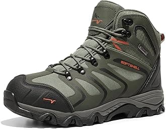 NORTIV 8 Men's Ankle High Waterproof Hiking Boots Outdoor Lightweight Shoes Trekking Trails Armadillo