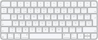 Magic Keyboard: Wireless, Bluetooth, Rechargeable. Works with Mac, iPad, or iPhone; Spanish - White