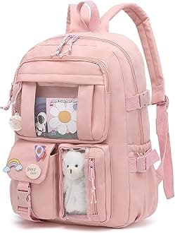 HUILIUSUOSchool Backpack for Girls Teen, Middle Bookbags Elementary High, Cute Kids Backpack, Laptop Backpack For College Women Middle High School Teen Girls Bookbag Travel Daypack