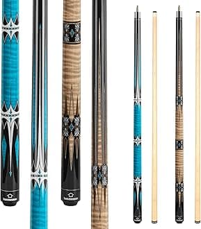 'HomeSeason Pool Cue Stick 57'' Billiard Cue Sticks Professional Low Deflection Pool Sticks'