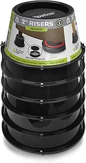Slipstick CB655 Premium 2 Inch Furniture Risers/Bed Raisers with Steel Reinforced Top (Set of 6) Adds 2" Height, Supports 3,960 Pounds