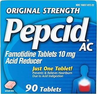 Pepcid AC Original Strength, 10 mg Famotidine for Heartburn Prevention & Relief, 90 ct