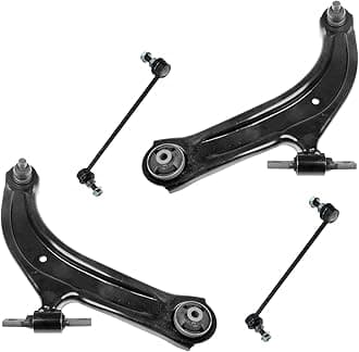 TRQ Front Suspension Kit Control Arm with Ball Joint Sway Bar Stabilizer Link Compatible with 2007-2012 Nissan Sentra
