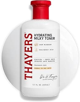 Milky Face Toner Skin Care with Snow Mushroom Tremella and Hyaluronic Acid, Natural Gentle Facial Toner, for Dry and Sensitive Skin, 355mL