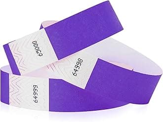WristCo Purple 3/4" Tyvek Wristbands - 10000 Pack Paper Wristbands For Events