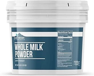 Earthborn Elements Whole Milk Powder 1 Gallon, Light Sweet Taste (64 Ounce)