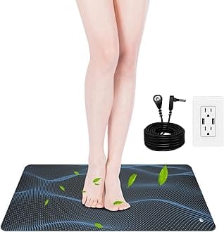 Grounding Mat Kit 35.4 x 23.6 Inches, Grounding Mat for Sleep, Energy, Pain Relief, Inflammation, Balance, Wellness, Grounding Pad for Bed, Computer and Pet.