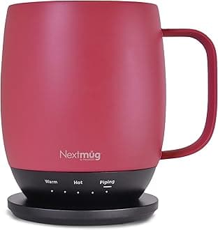 Nextmug Self Heating Temperature Controlled Coffee Mug, Dusty Rose, 400 ml
