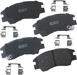 Bendix Premium SBC349 Ceramic Front Brake Pads for Dodge Raider 1989-1988, Ram 50 1993-1987, Van 1000 2009-2008, Mitsubishi Mighty Max 1996-1987, Montero 1991-1988, Van 1990-1987