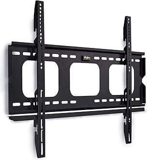 Mount-It! Mount-It! Low-Profile TV Wall Mount 1" Slim Fixed Bracket for 32, 40, 42, 48, 49, 50, 51, 52, 55, 60 inch TVs VESA Compatible up to 600 x 400 Black