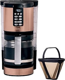 Programmable XL 14-Cup Coffee Maker PRO with Permanent Filter, 2 Brew Styles Classic & Rich, Delay Brew, Freshness Timer & Keep Warm, Dishwasher Safe, Copper, DCM201CP