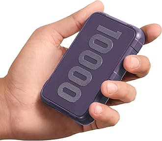 Ambrane 10000mAh Power Bank, Rugged & Slim, 22.5W Fast Charging, Compact & Travel-Friendly, USB Type-C Input Output, PD & QC, Compatible with iPhone, Samsung, Oneplus & All Android (Force 10K, Purple)