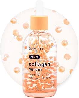 SpaLife Spa Life Face Serum: FIRM Collagen Serum 100 ml (3.7 oz) - Enhanced Firmness and Hydration – Skin Smoothing, Face Plumping, Pearl-infused - Fights Fine Lines & Wrinkles, For All Skin Types