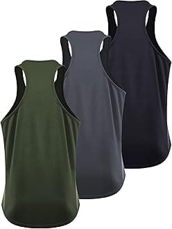 NELEUS Men's 3 Pack Running Tank Top Dry Fit Y-Back Athletic Workout Tank Tops