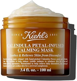 Calendula Petal Infused Calming Mask, Hydrating & Soothing Gel Face Mask for All Skin Types, Refreshes Dry Skin, with Calendula & Aloe Vera, Paraben-free, Fragrance-free - 0.95 fl oz